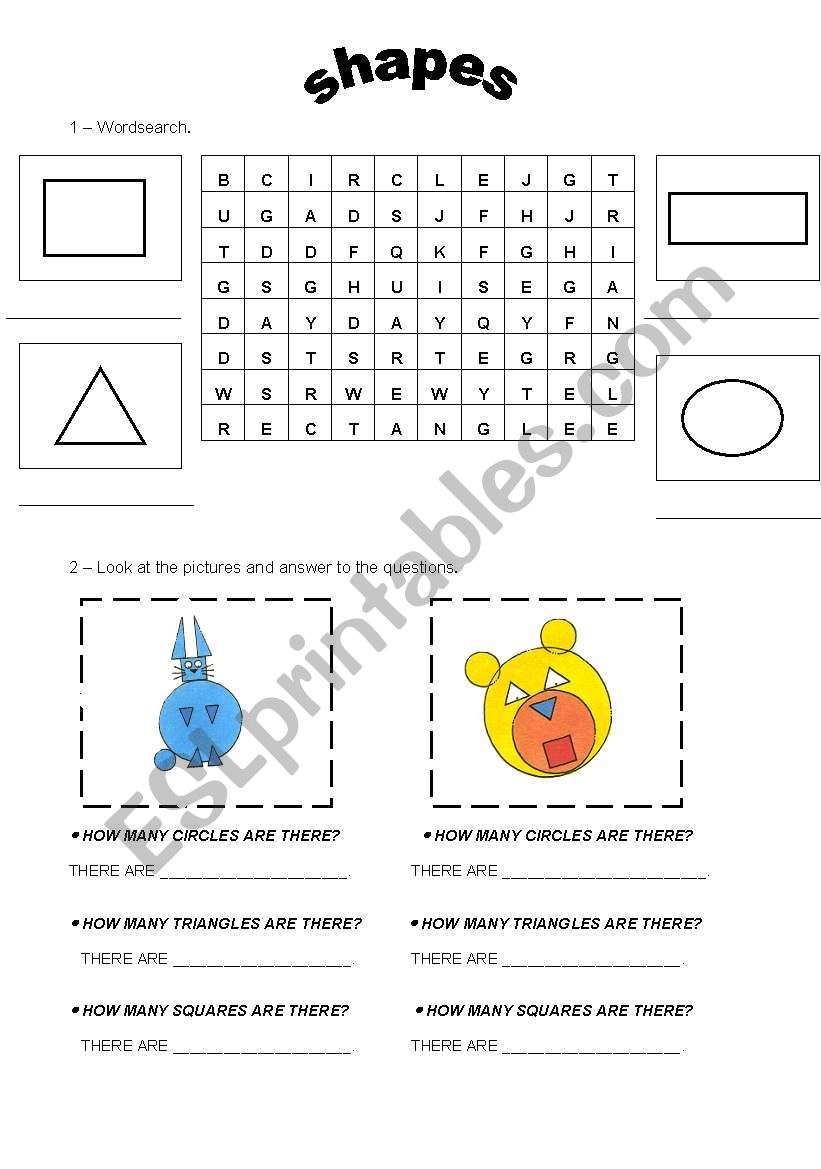 Shapes worksheet