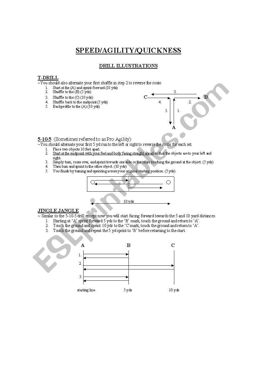 Agility worksheet