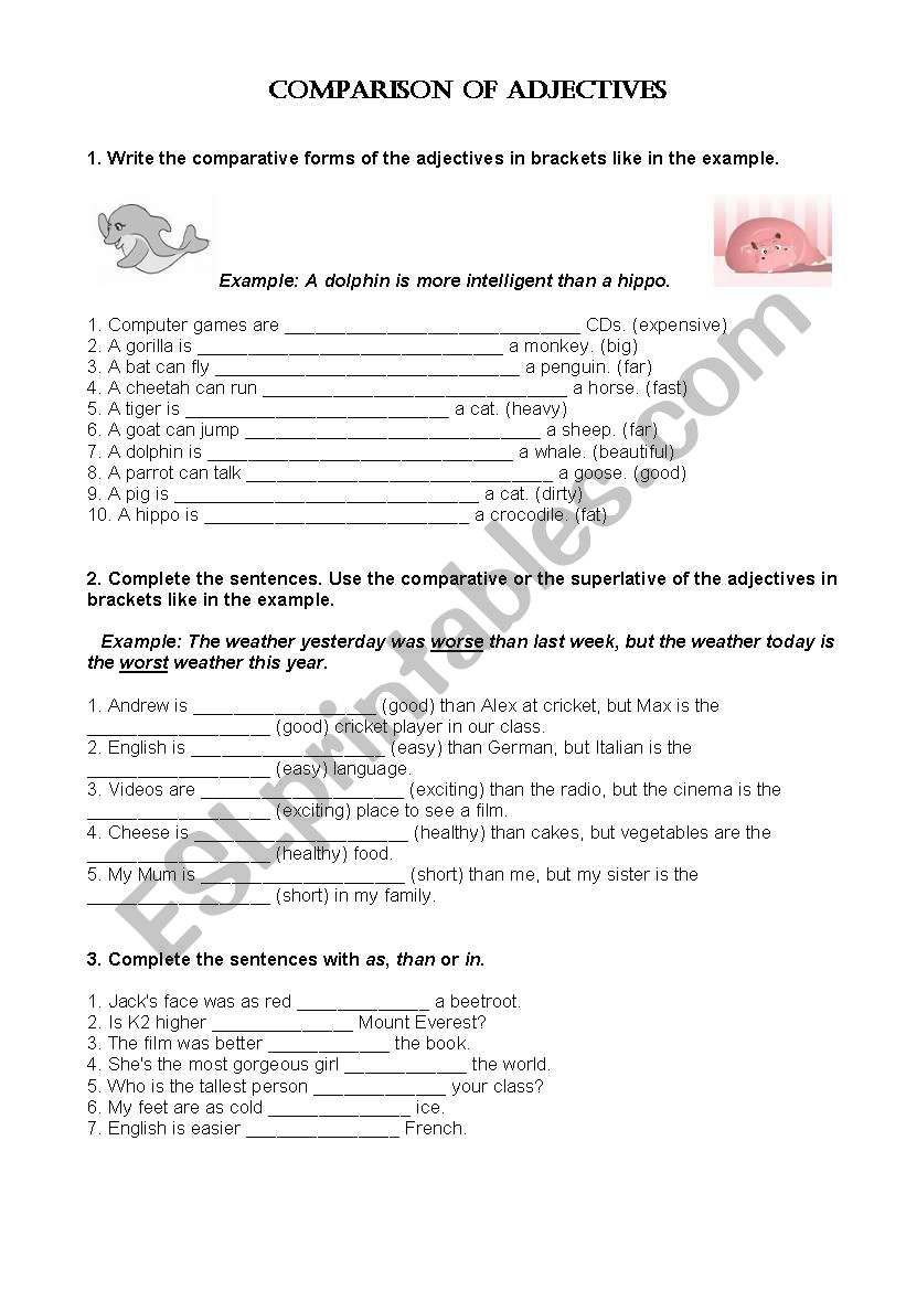 Comparison  worksheet