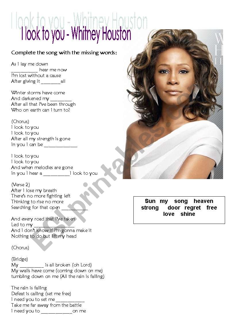 I look to you - Whitney Houston