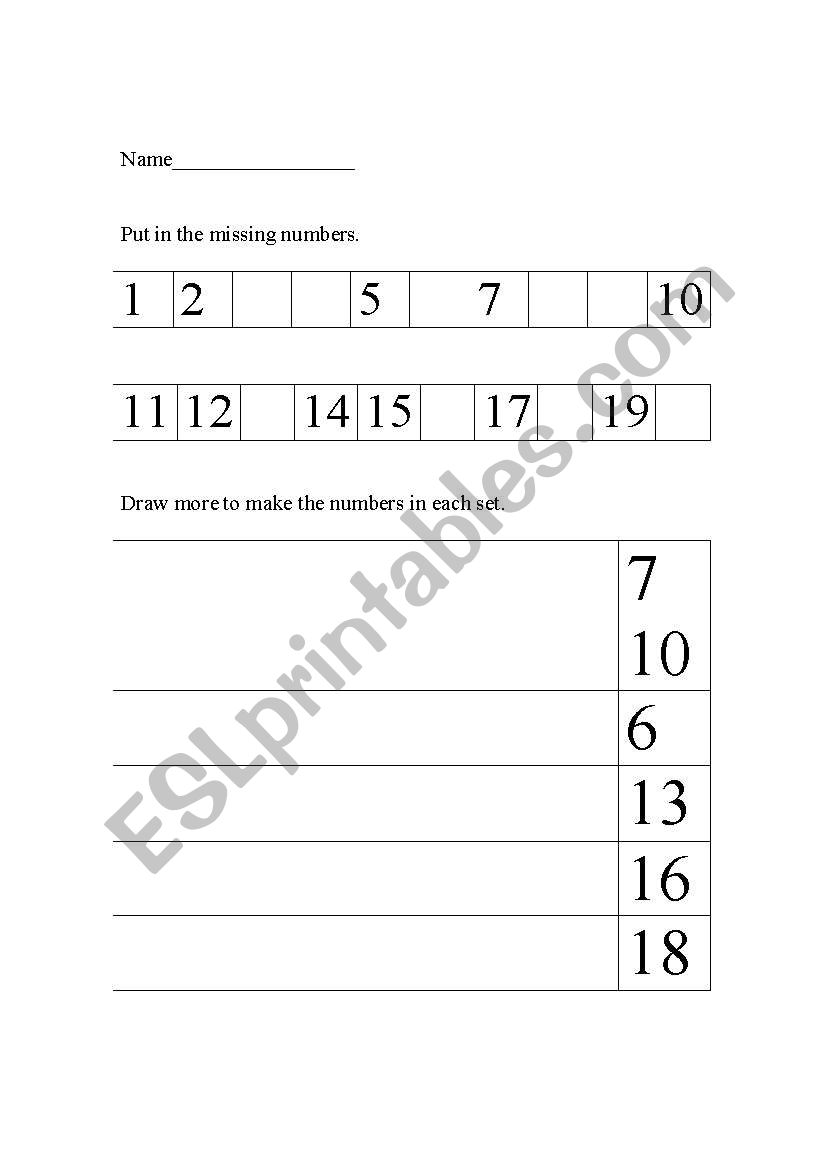 Draw more-Maths worksheet