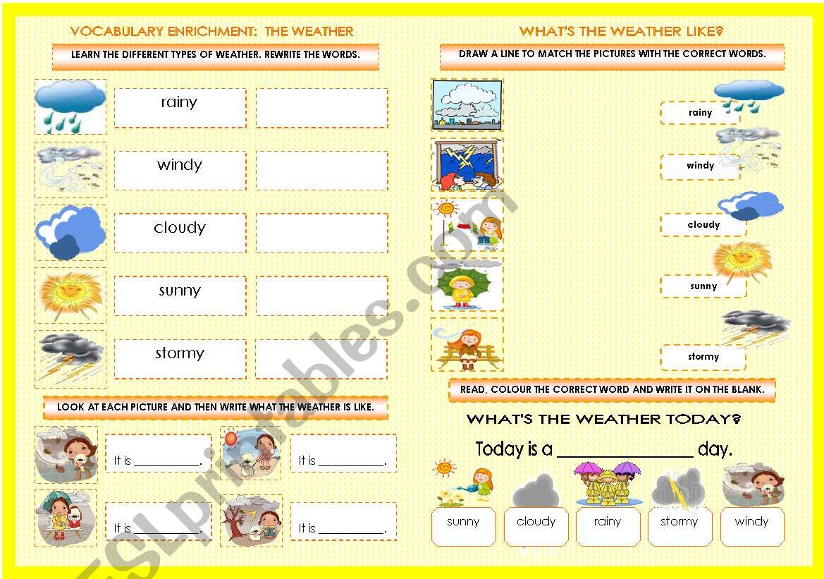 VOCABULARY ENRICHMENT: THE WEATHER