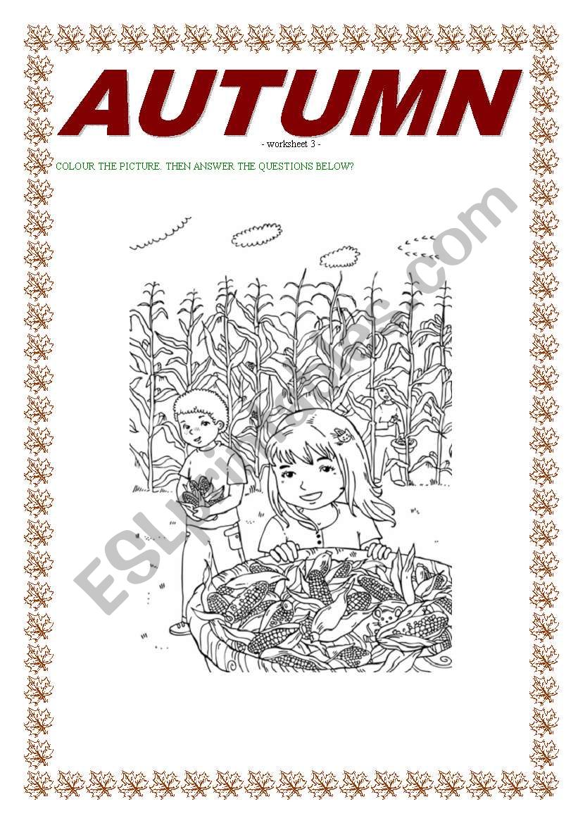 AUTUMN worksheet