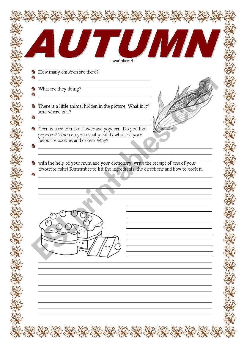 AUTUMN worksheet