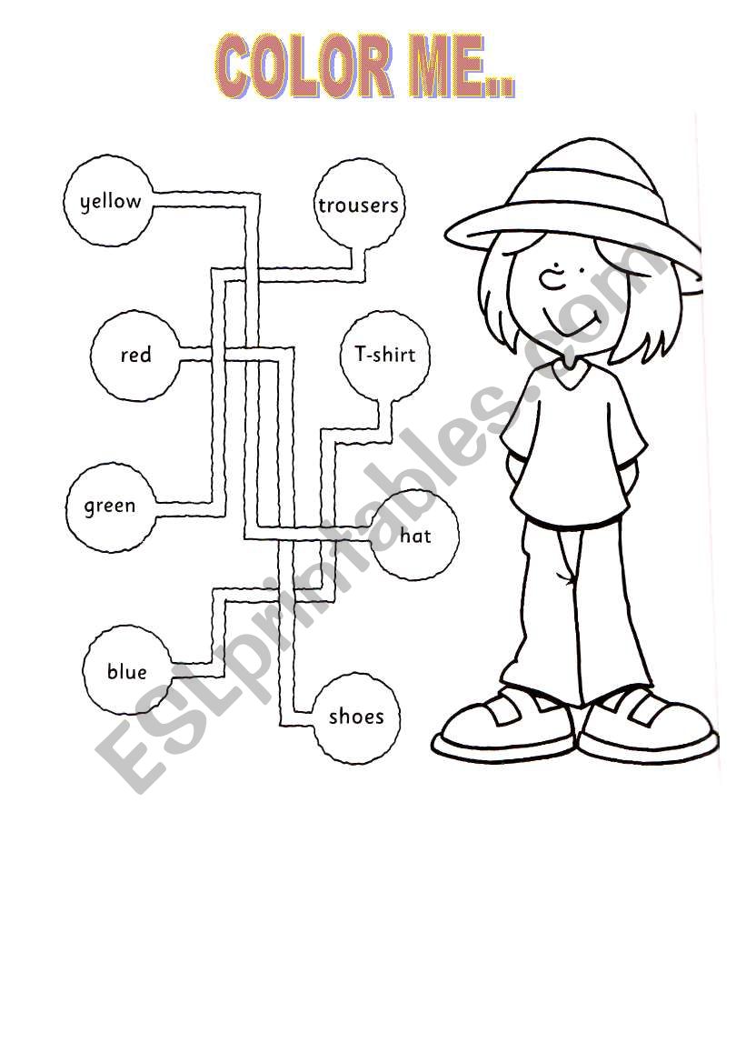 colors and clothes worksheet