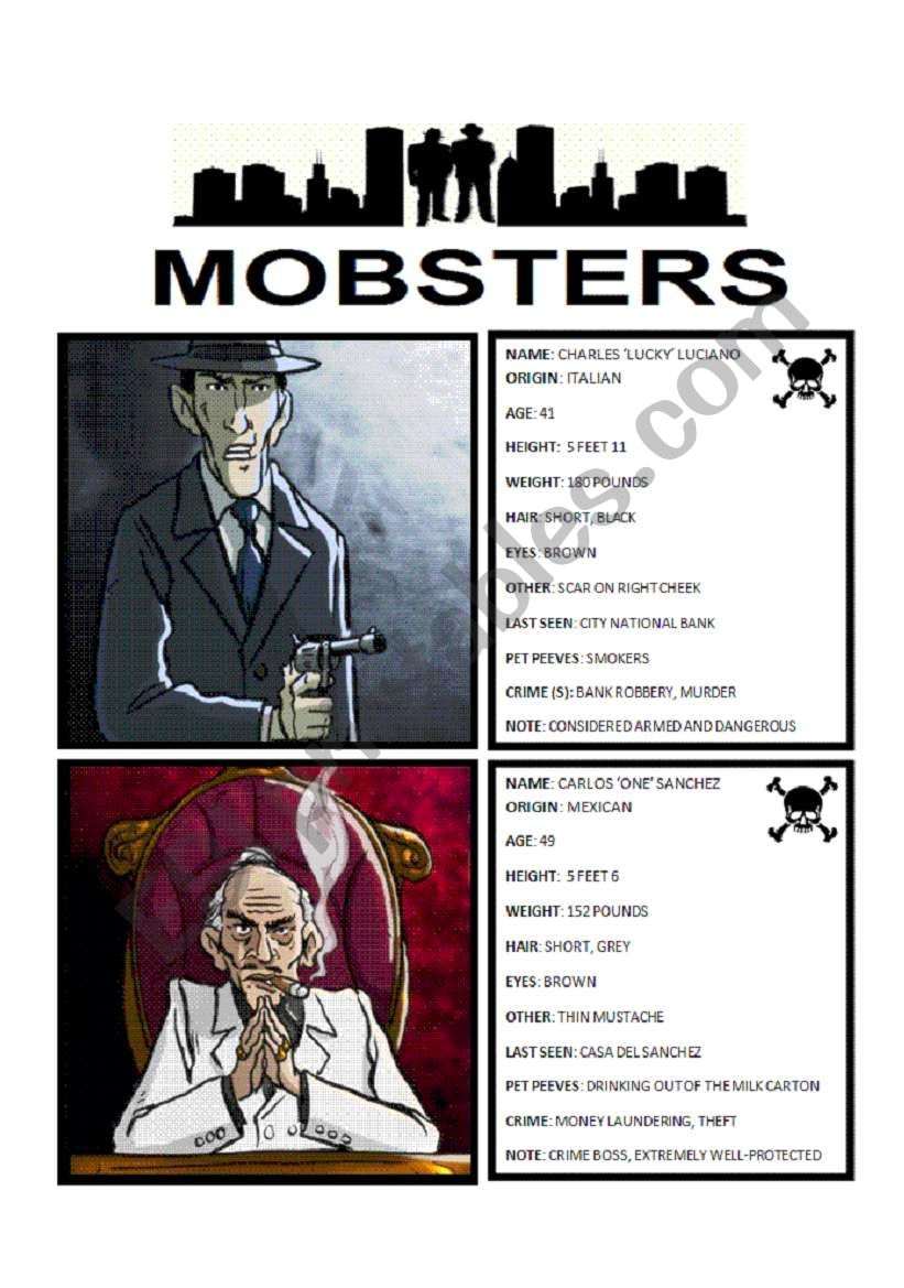 GAME: MOBSTERS - GUESS WHO (1/3)
