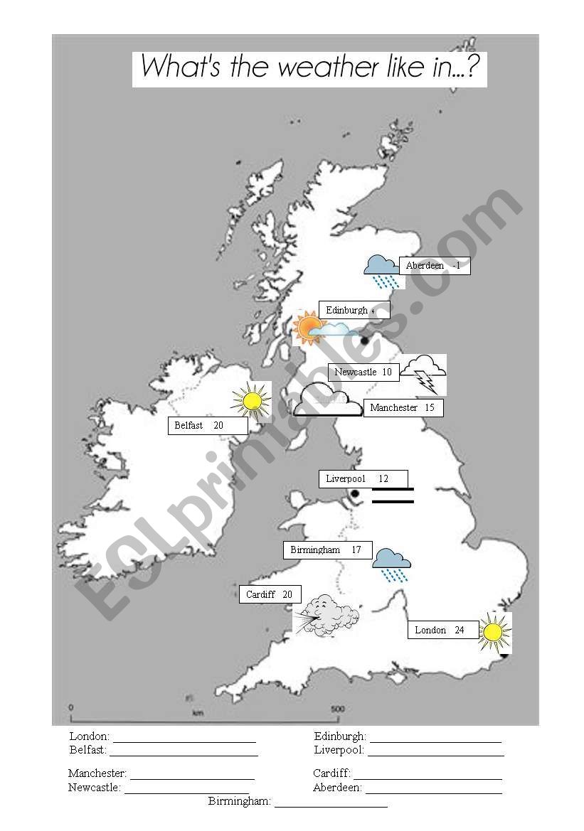 Weather forecast - Whats the weather like in... British cities