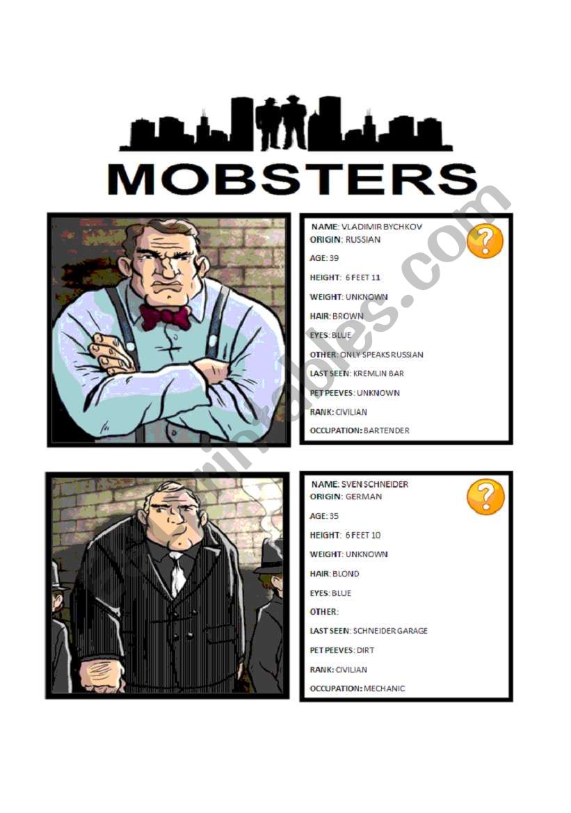 GAME: MOBSTERS - GUESS WHO (3/3)