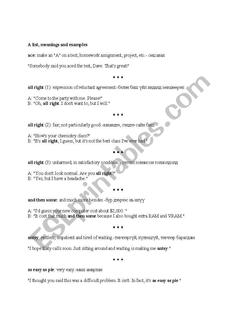 currently used idioms and phrasal verbs