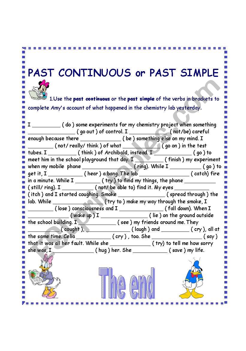 past continuous or past simple