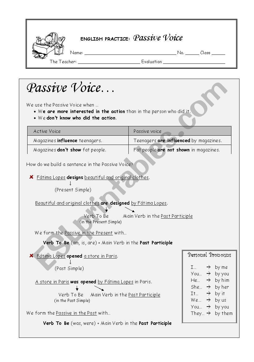 Passive Voice worksheet