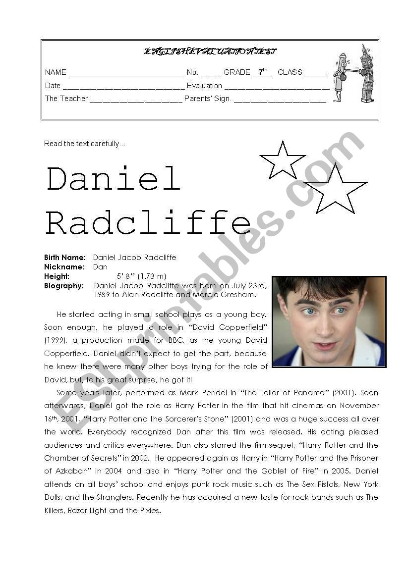 Famous People - Daniel Radcliffe