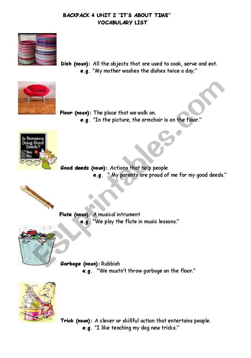 Chores worksheet