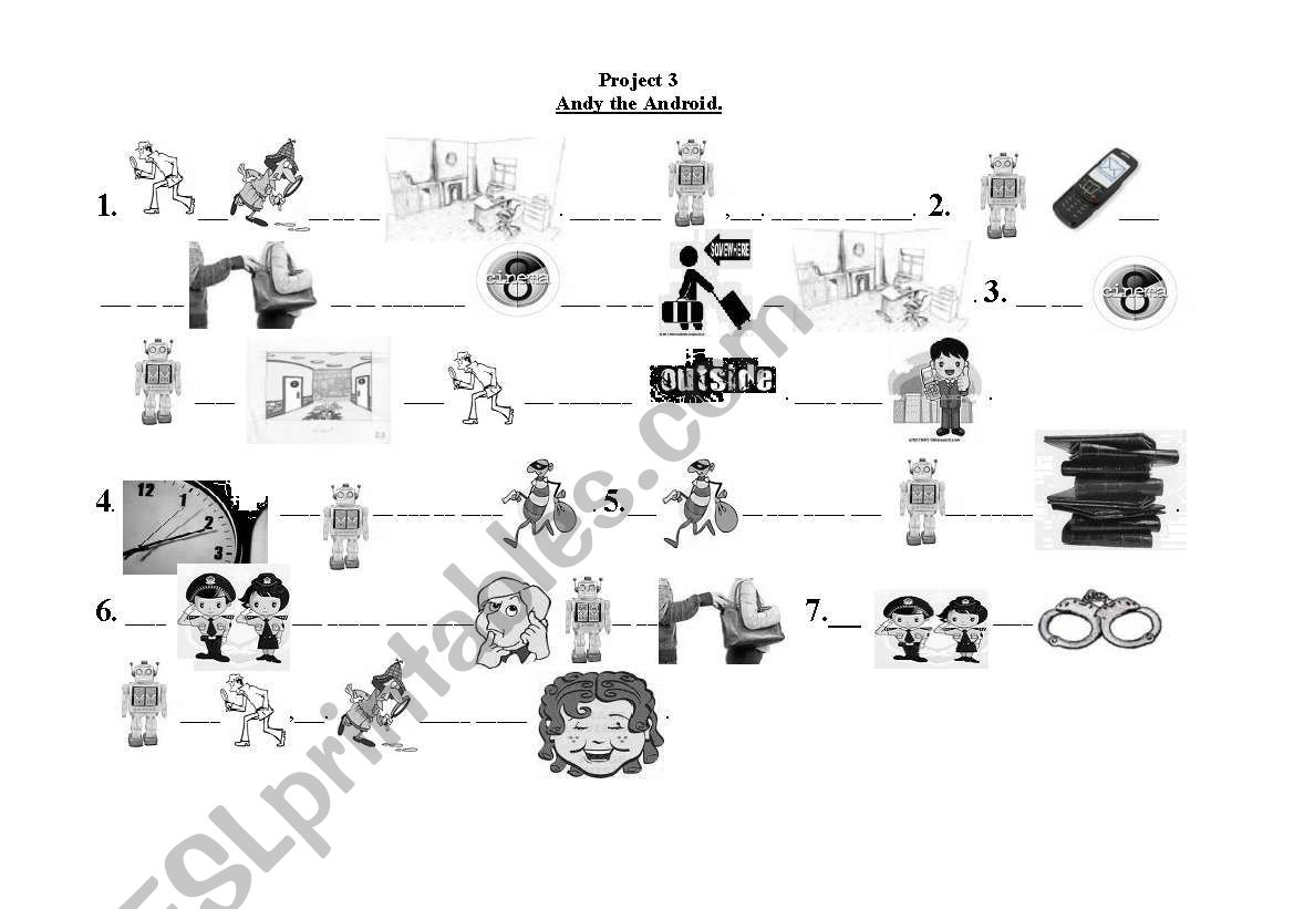 Story telling- Andy the Android 2- speaking pictures