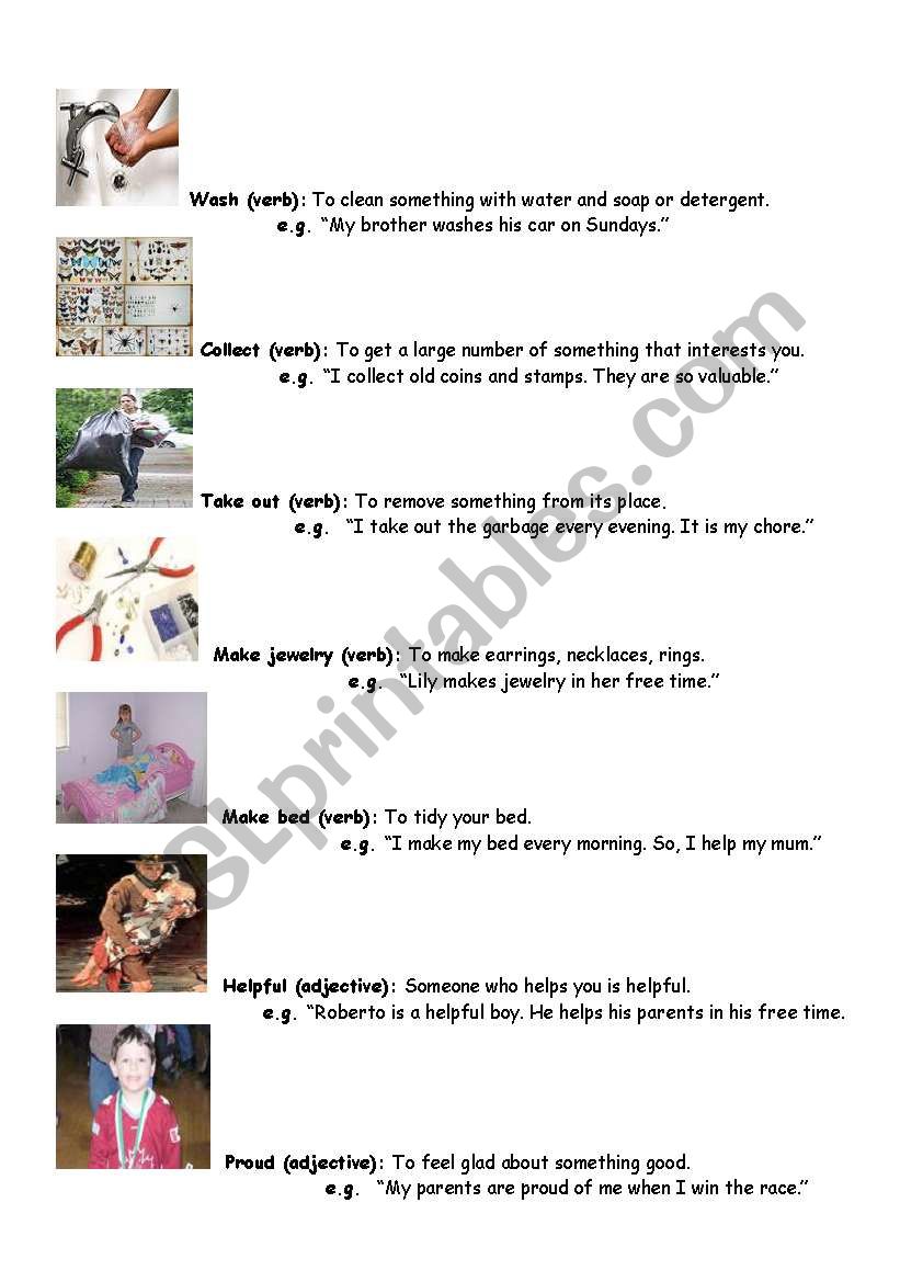 Chores worksheet