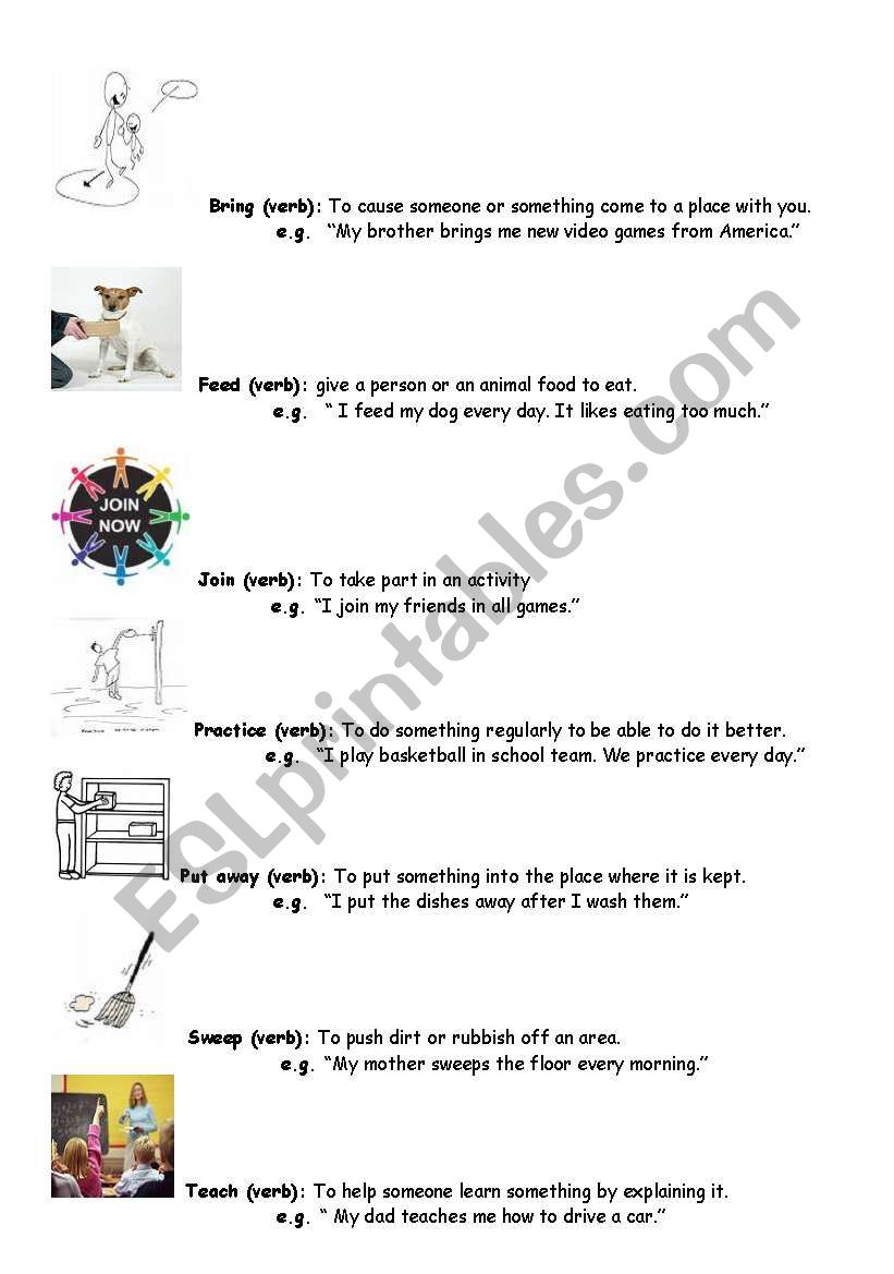 Chores worksheet