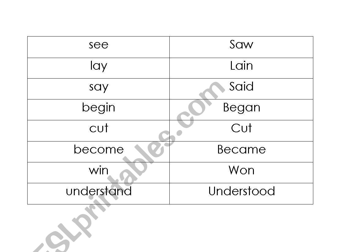 Simple Memory card 1 worksheet