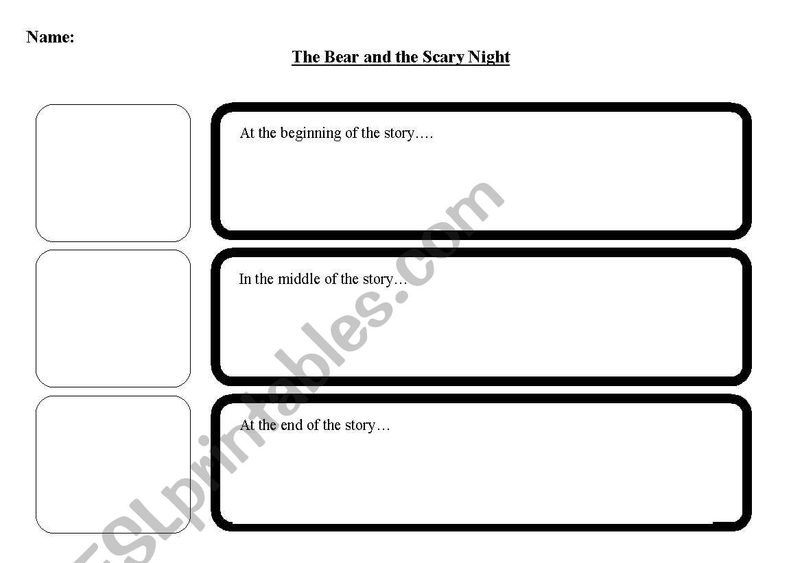 story caption blanks worksheet