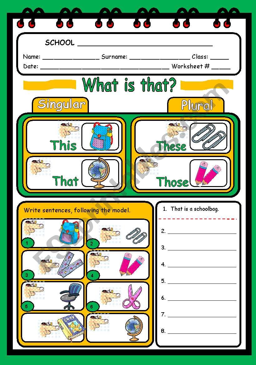 WHAT IS THAT? - DEMONSTRATIVES