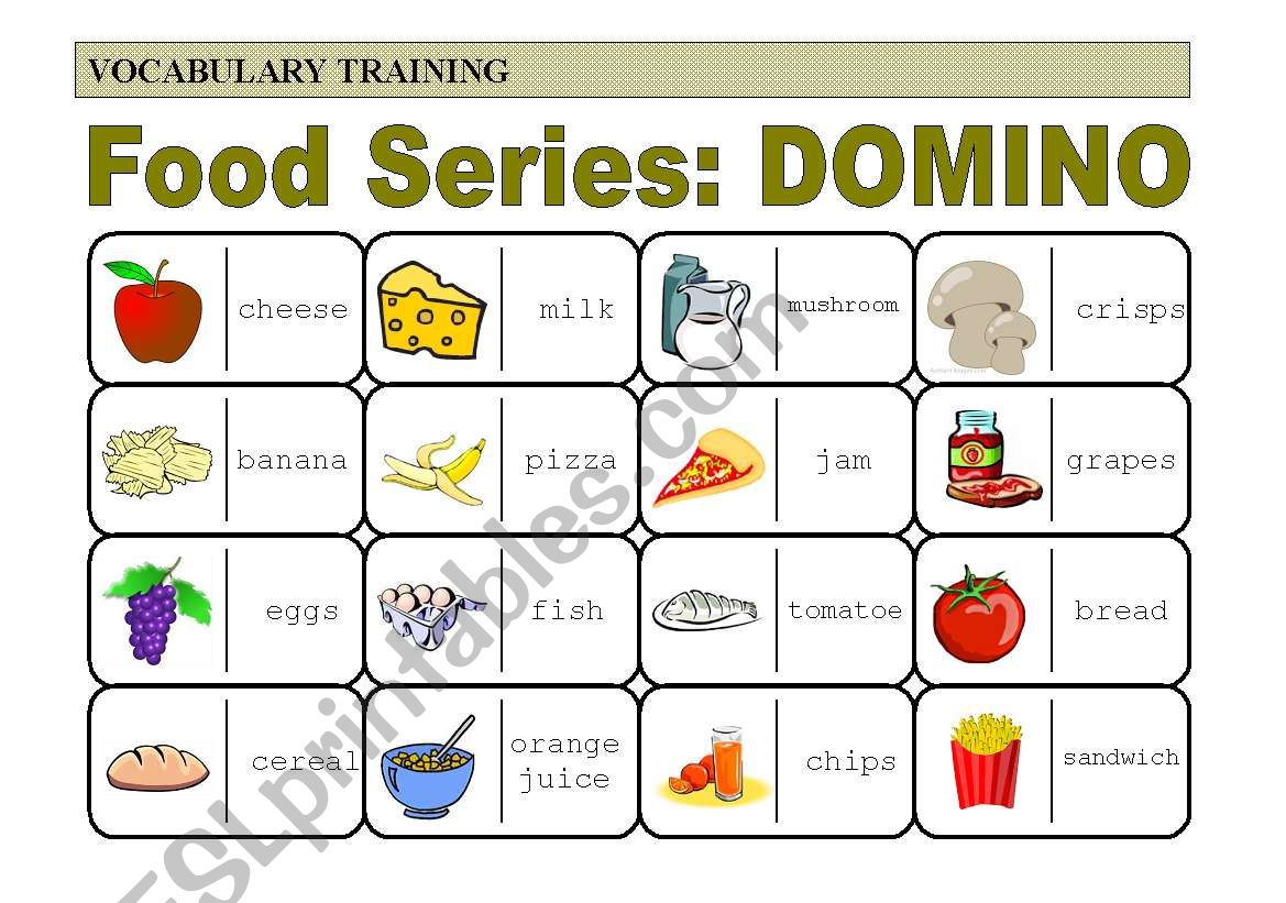 Practice of Food Vocabulary: Domino (2 of 4)