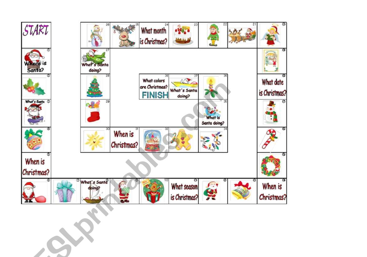 Christmas Game worksheet