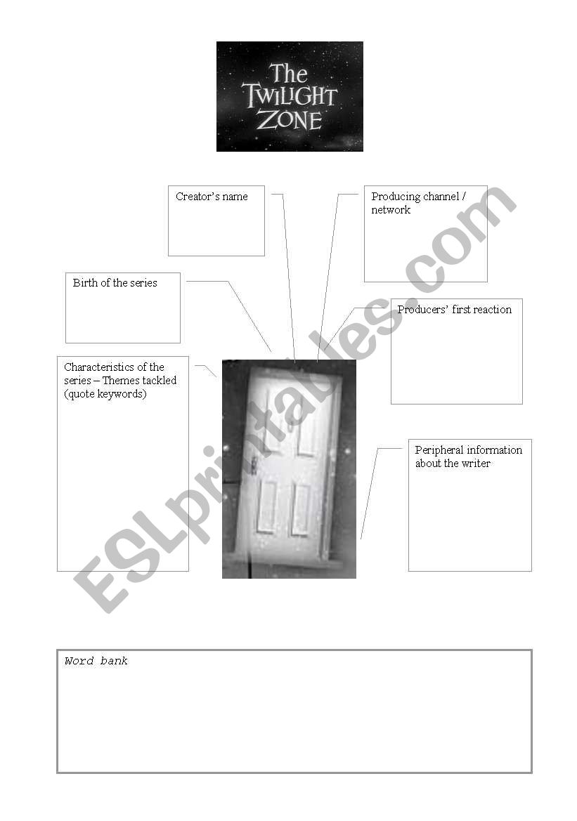 The Twilight Zone - Introduction -  worksheet