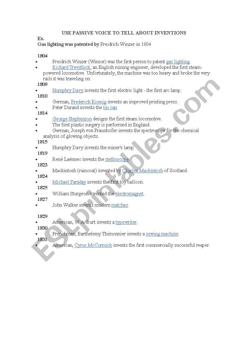 PASSIVE VOICE worksheet