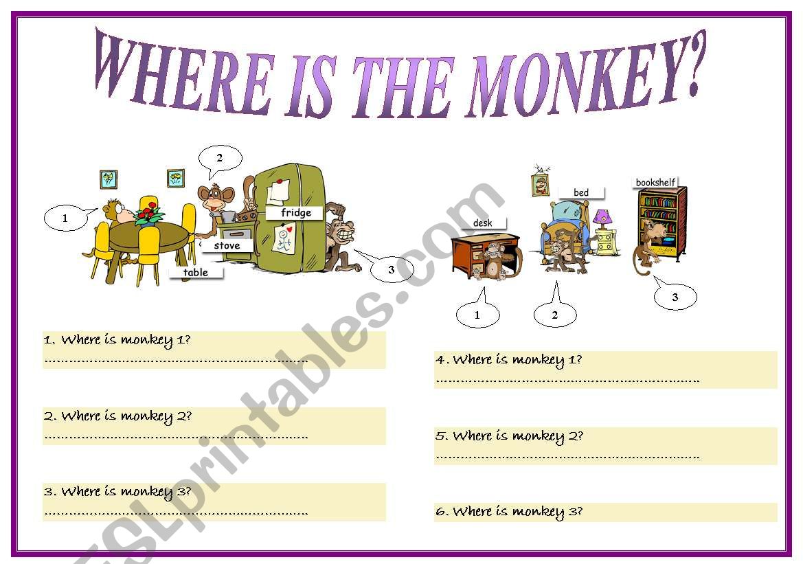 prepositions part 1 worksheet
