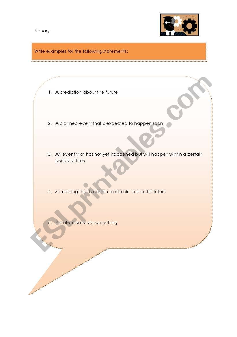 Plenary. All futures worksheet