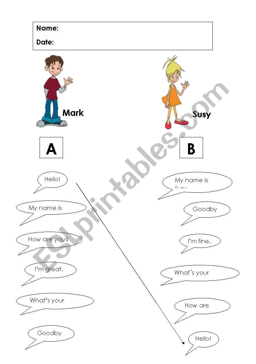 Greeting worksheet worksheet