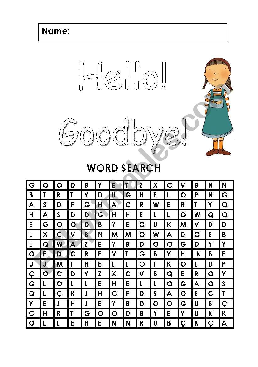 Hello, Goodbye worksheet worksheet