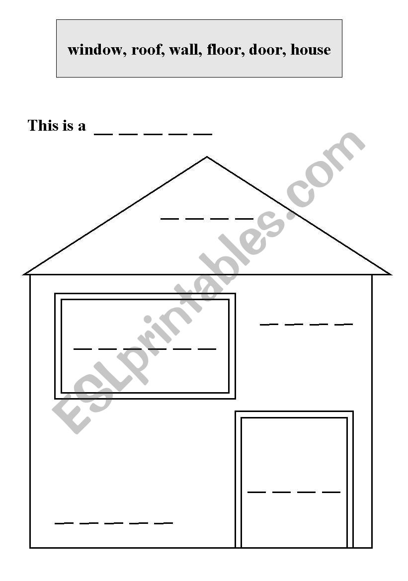 my house worksheet