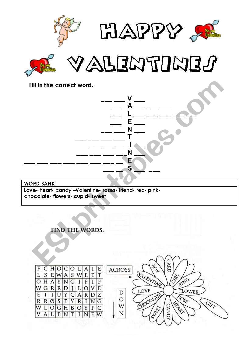 St.Valentines worksheet