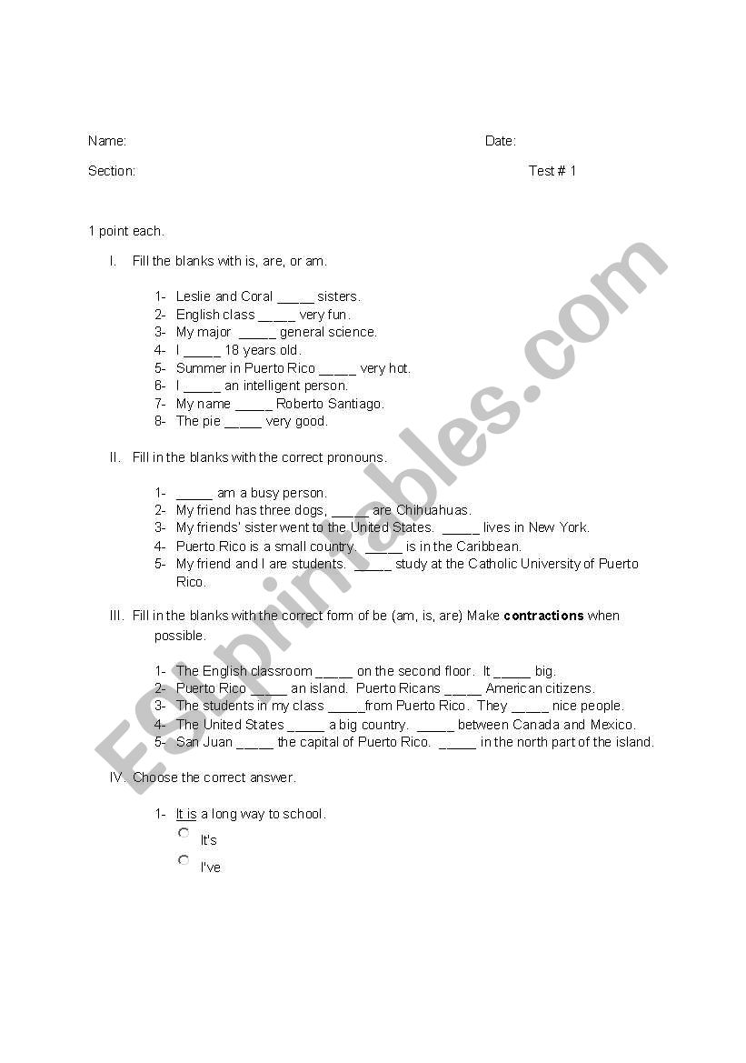 Simple Present worksheet