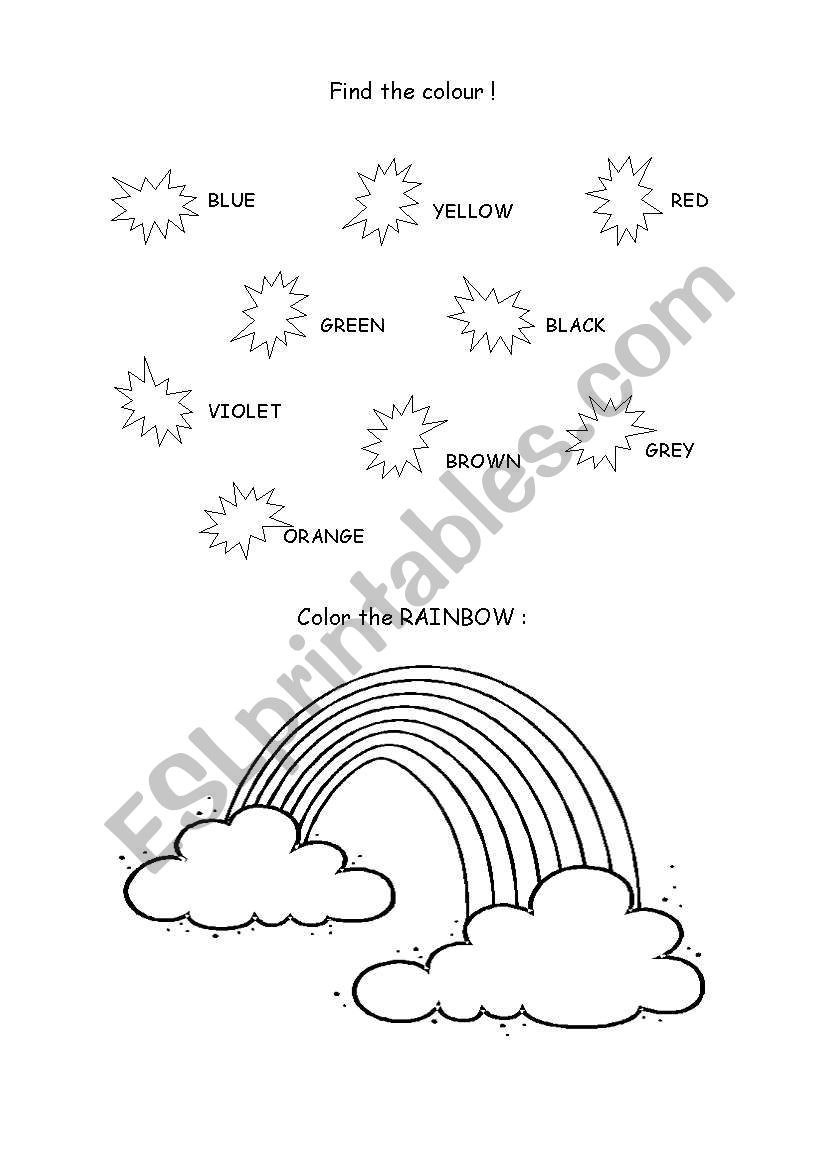 Find the colour worksheet