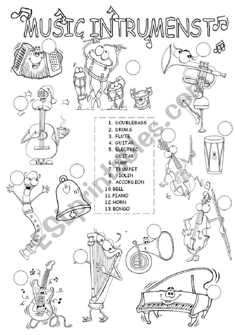 MUSIC INTRUMENT worksheet