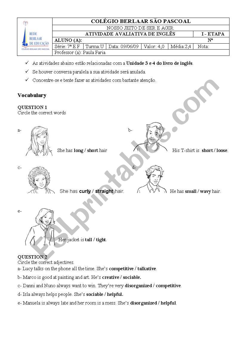 EXERCISES  worksheet