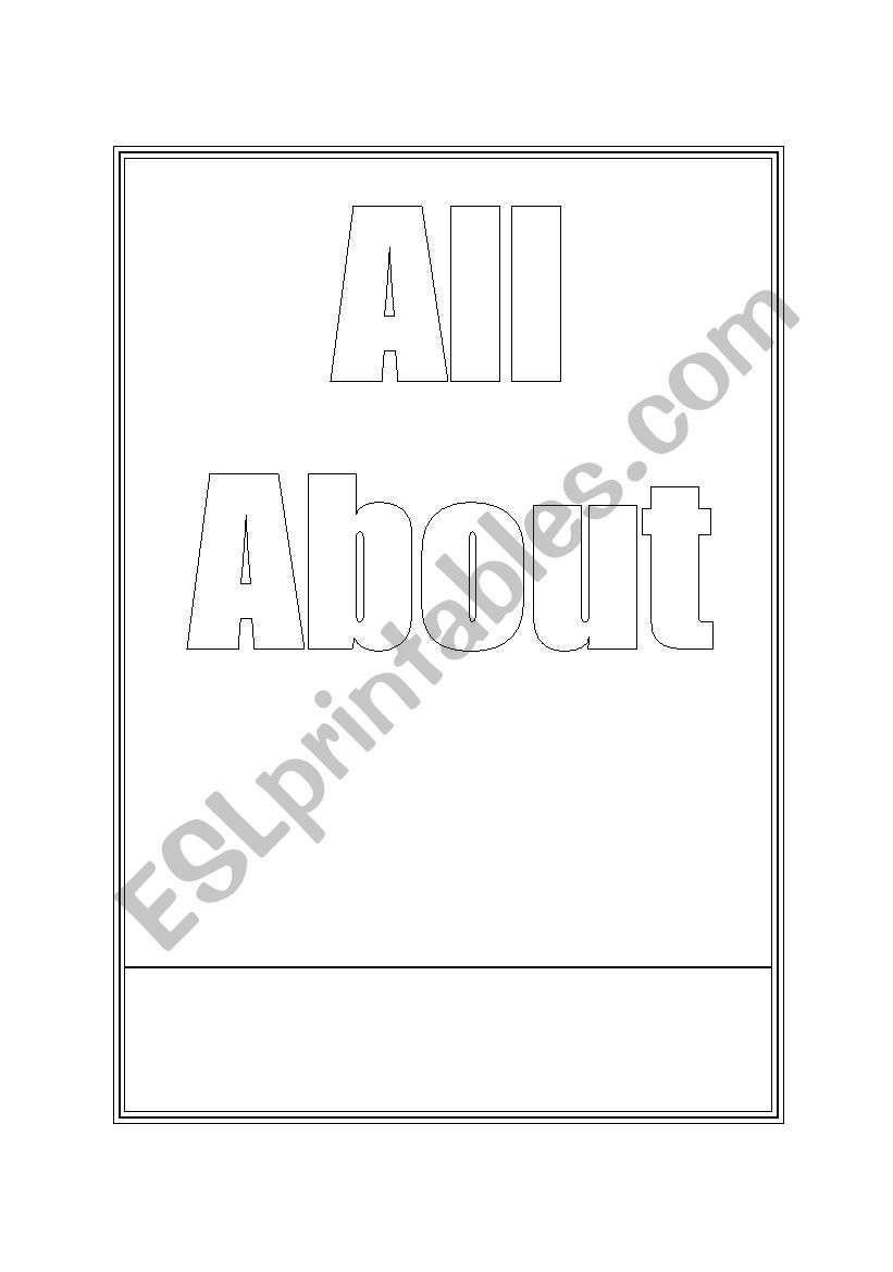 all about me worksheet