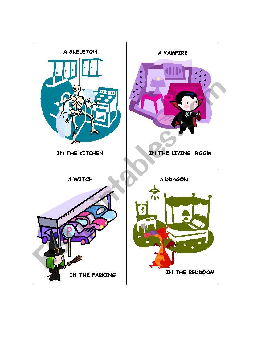 Halloween flashcards worksheet