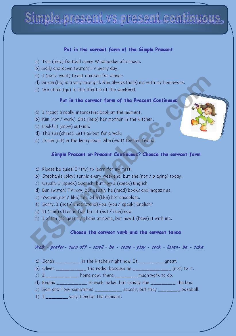 Simple Present vs Present Continuous