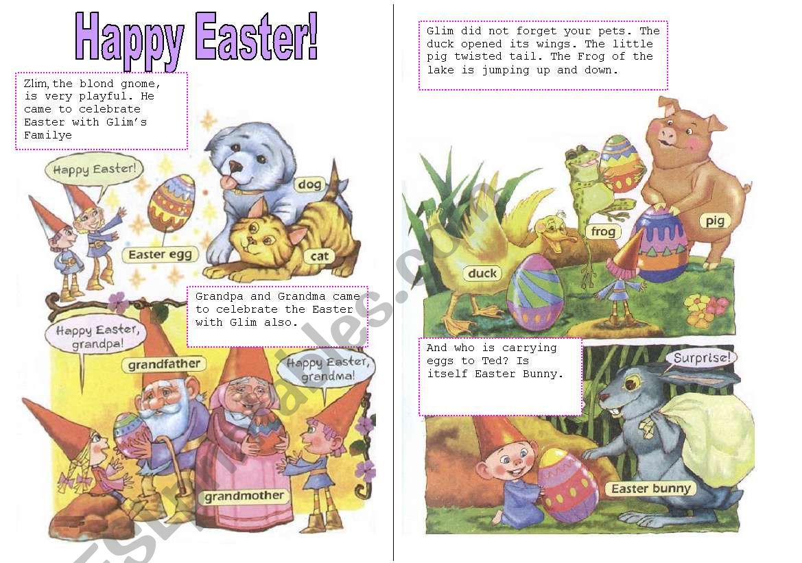 Happy Easter! - A reading and exercises