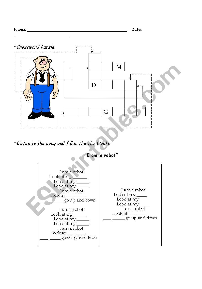 parts of the body worksheet