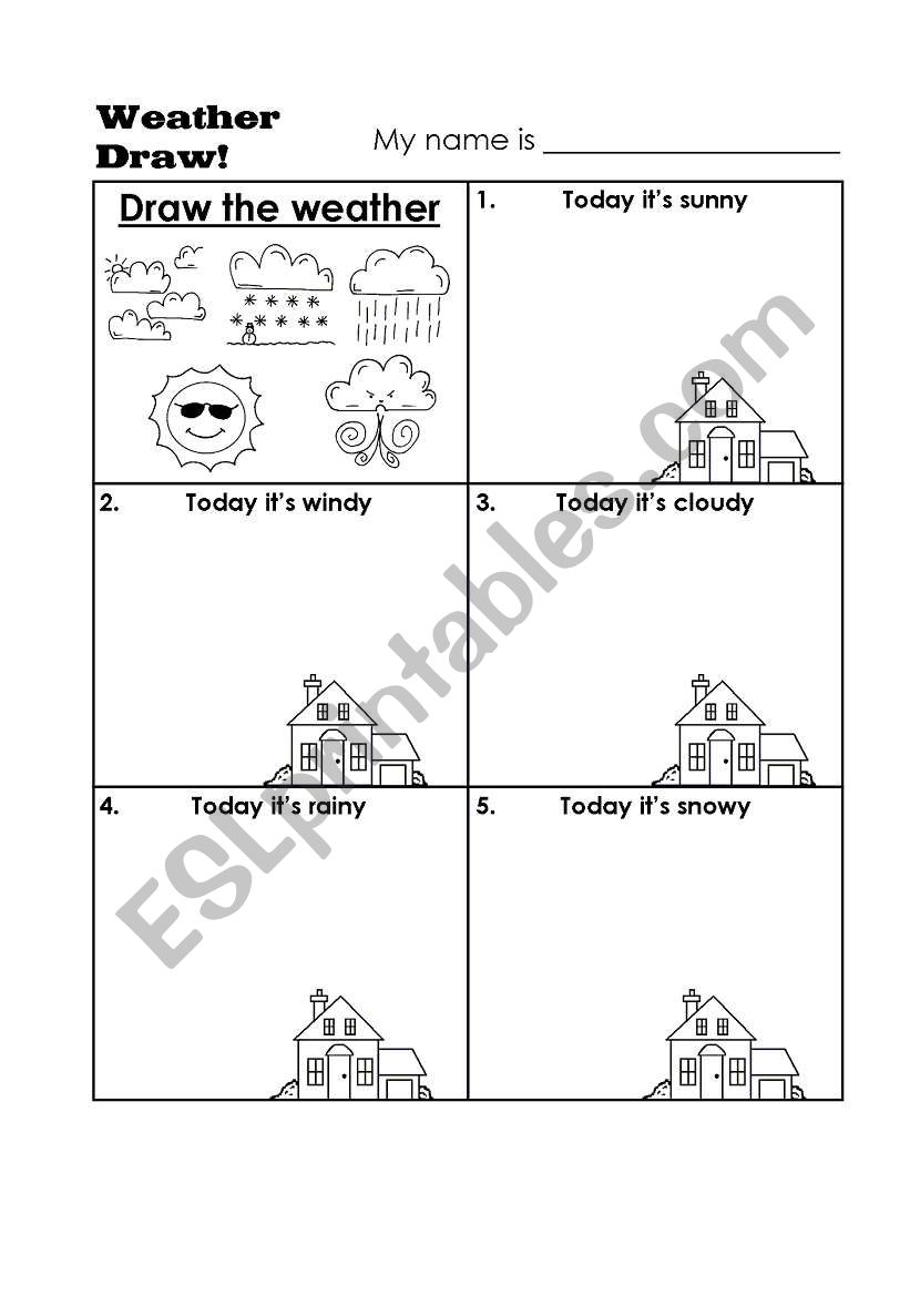 Draw the Weather worksheet