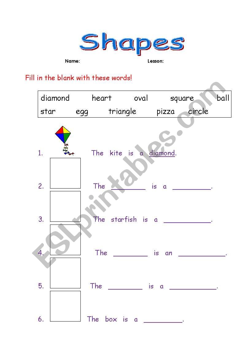Shapes worksheet
