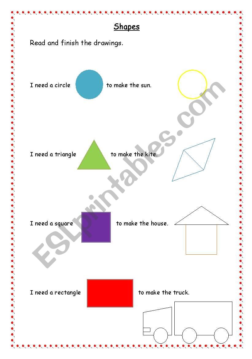 Shapes worksheet