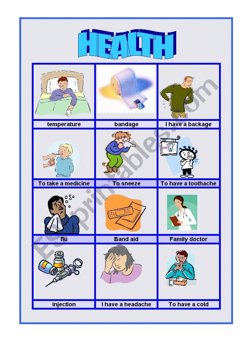 HEALTH worksheet