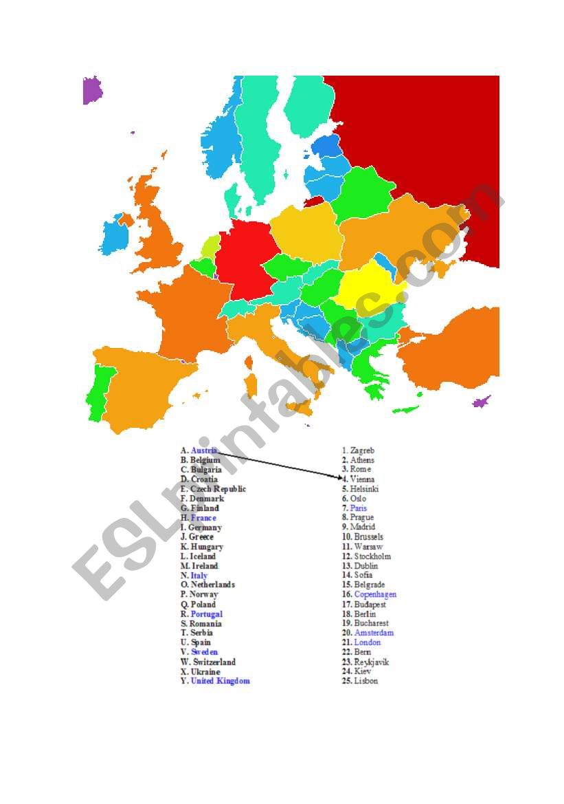 European Countries and Capitals