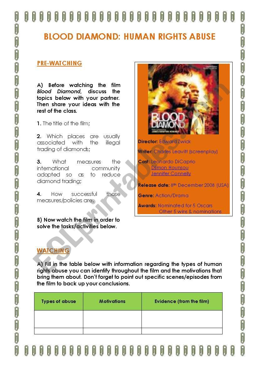 Blood Diamond: Human rights abuse
