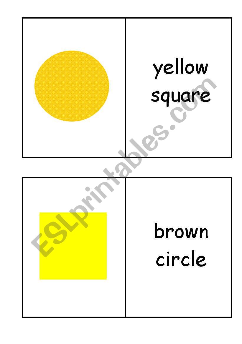 Domino Shapes & Colours worksheet