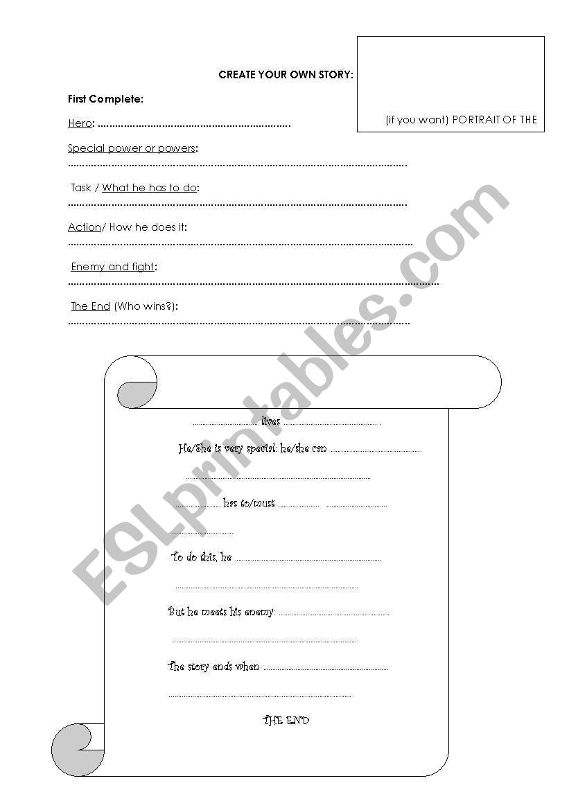 Create your story worksheet